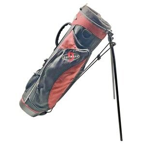 Outward 9 Golf Club Carrying/Stand Bag Red & Black with Handle & Zipper Pockets